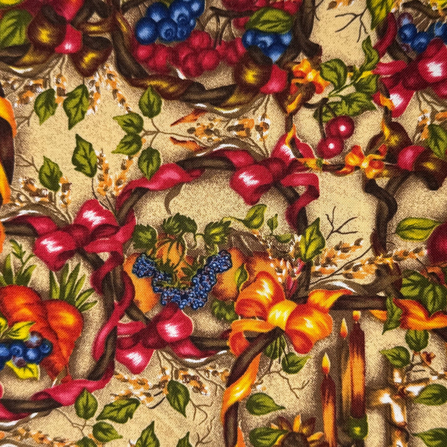 Harvest Wreaths Cotton Blend: 2 yd