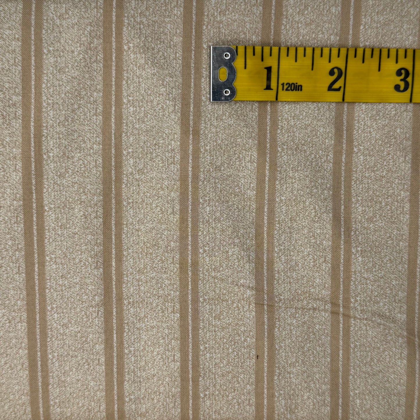 Tan Stripe Cotton Blend: 3 yds