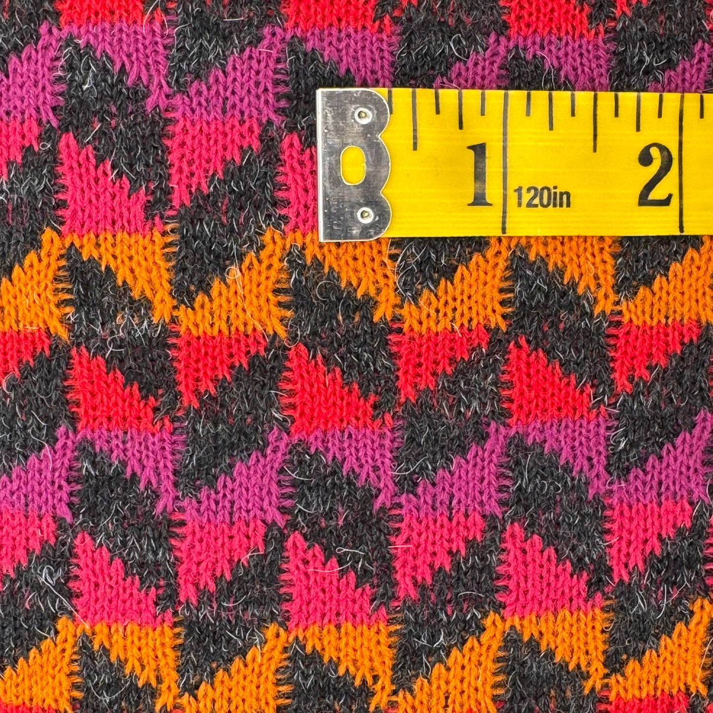 Orange, Red & Purple Triangle Woven Knit: 2 yds