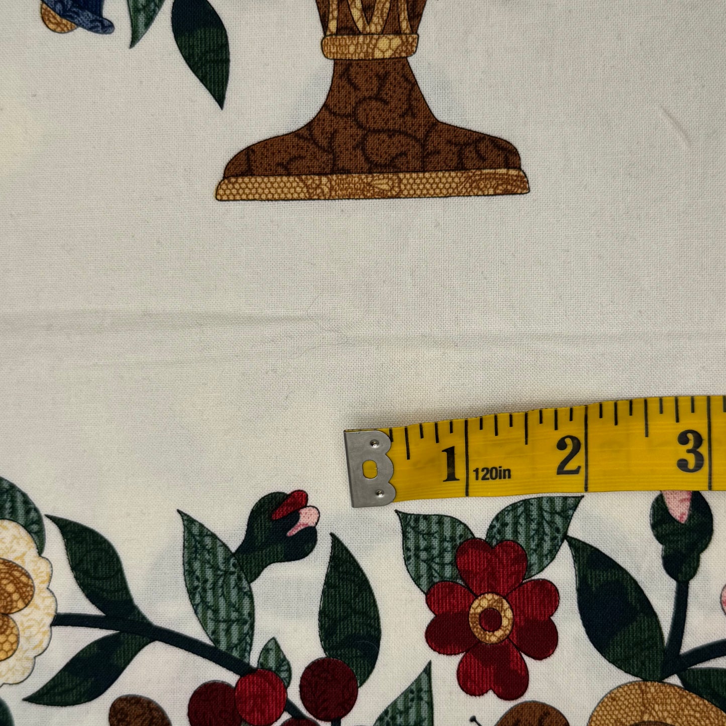 Fancy Floral Quilt Block Cotton: 1.25 yds