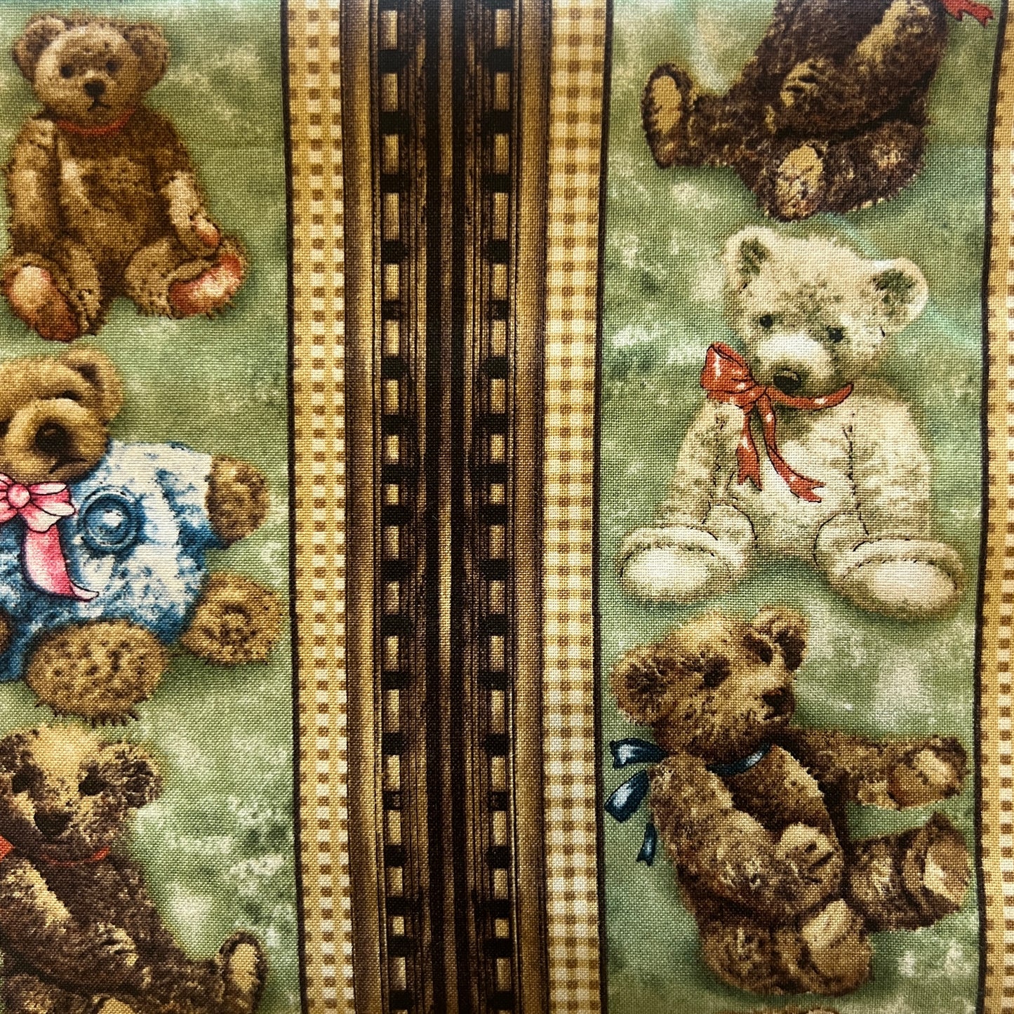 Striped Bears Cotton: 2 yds