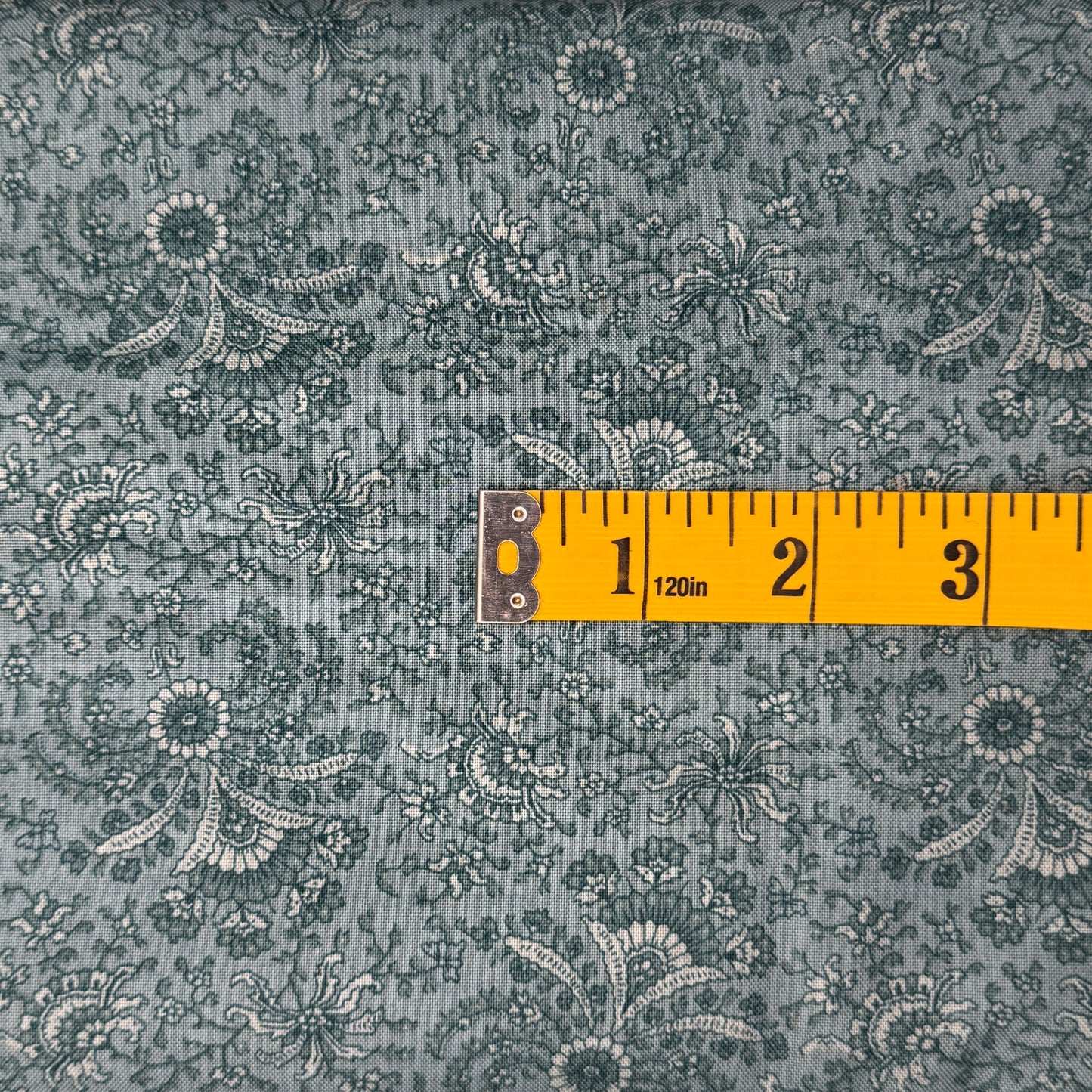 Light Blue Fancy Floral Cotton: 2.5 yds
