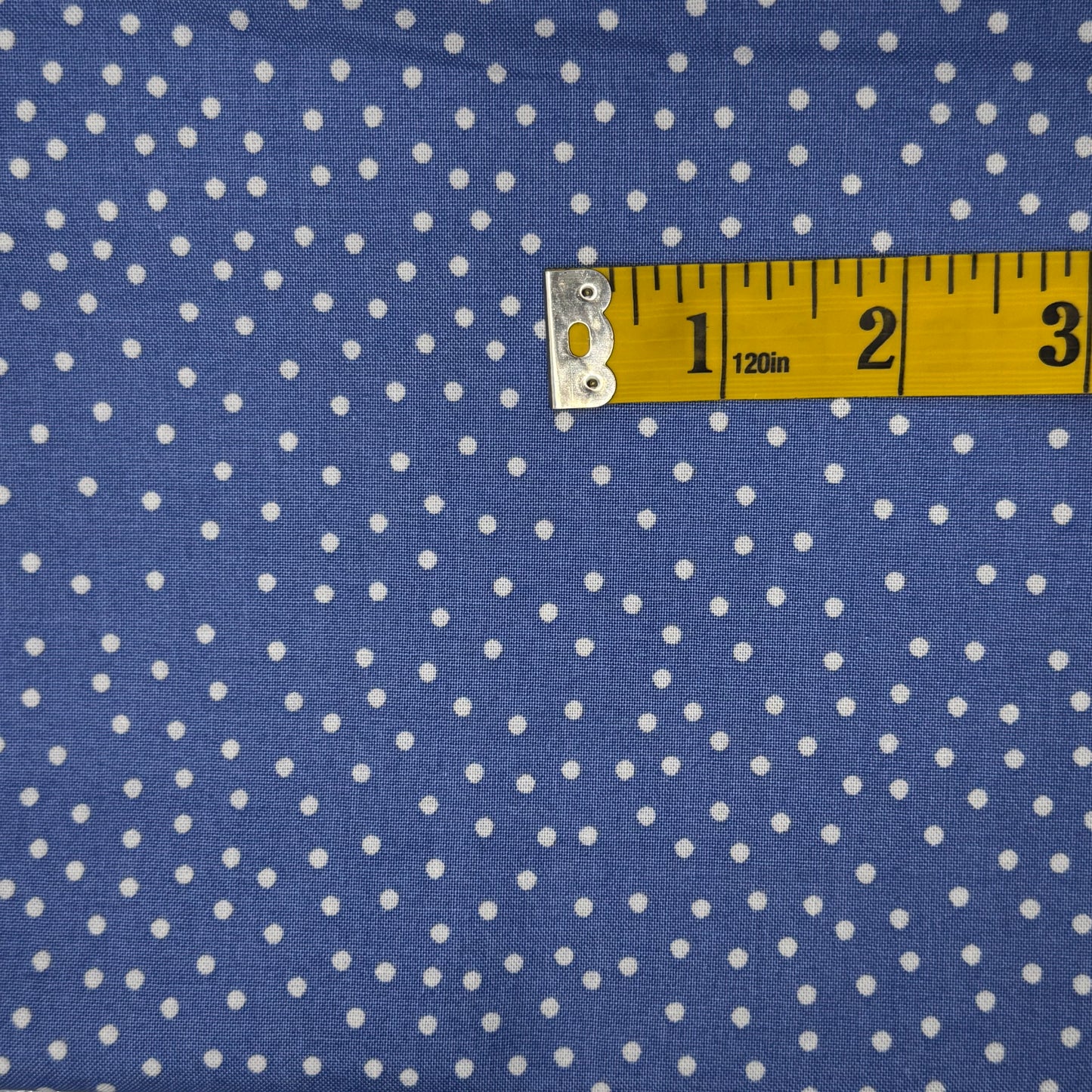 Periwinkle Dots Cotton: 1.25 yds