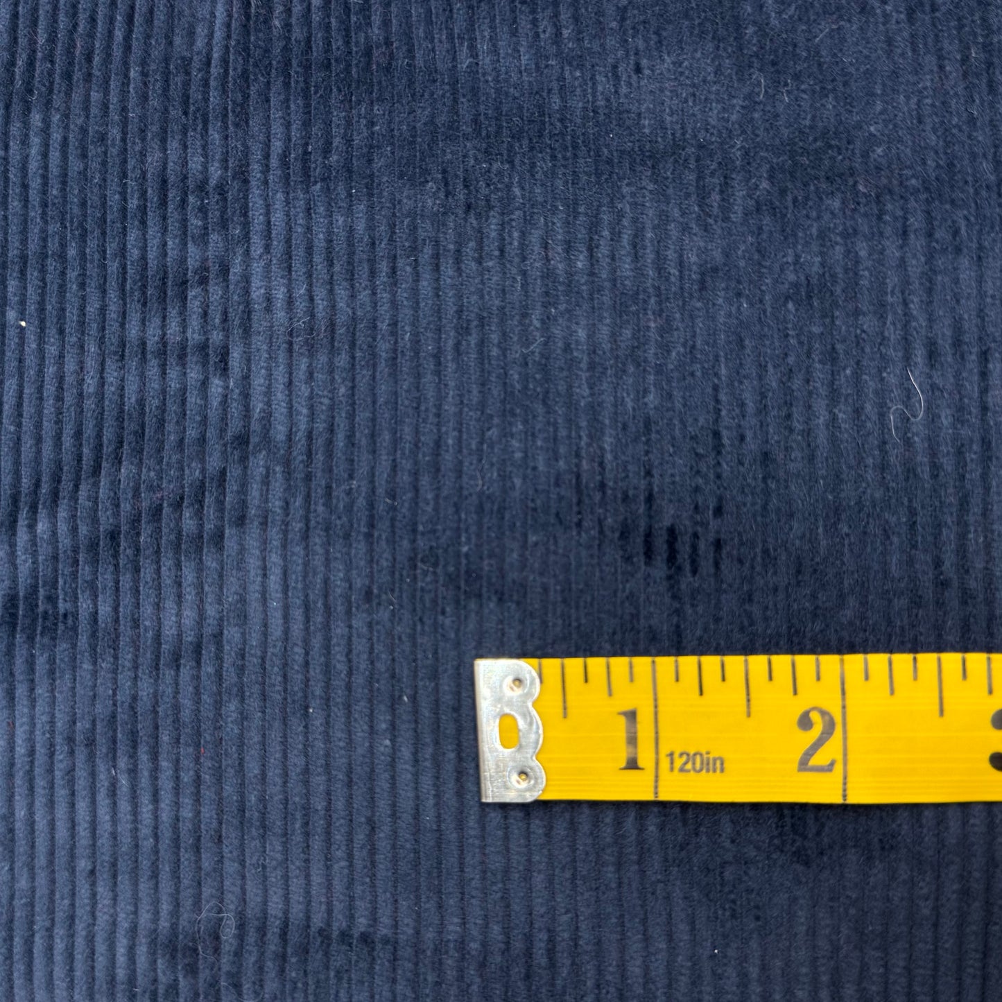 Navy Wide Wale Corduroy: 2 yds