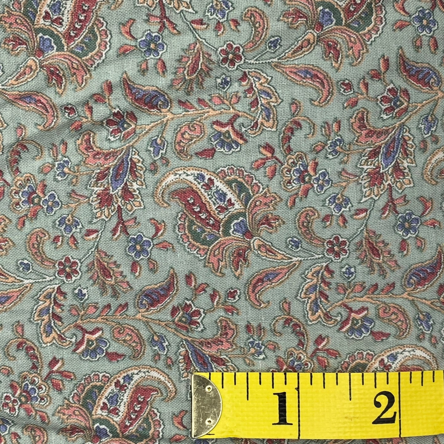 Light Blue Paisley Cotton: 5 yds