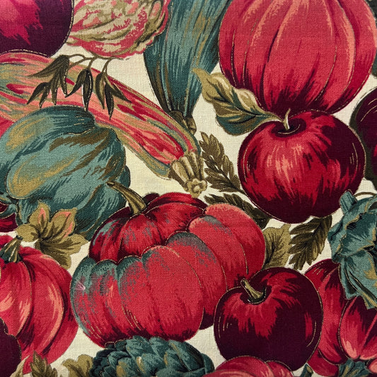 Red Fall Harvest Cotton: 3 yds