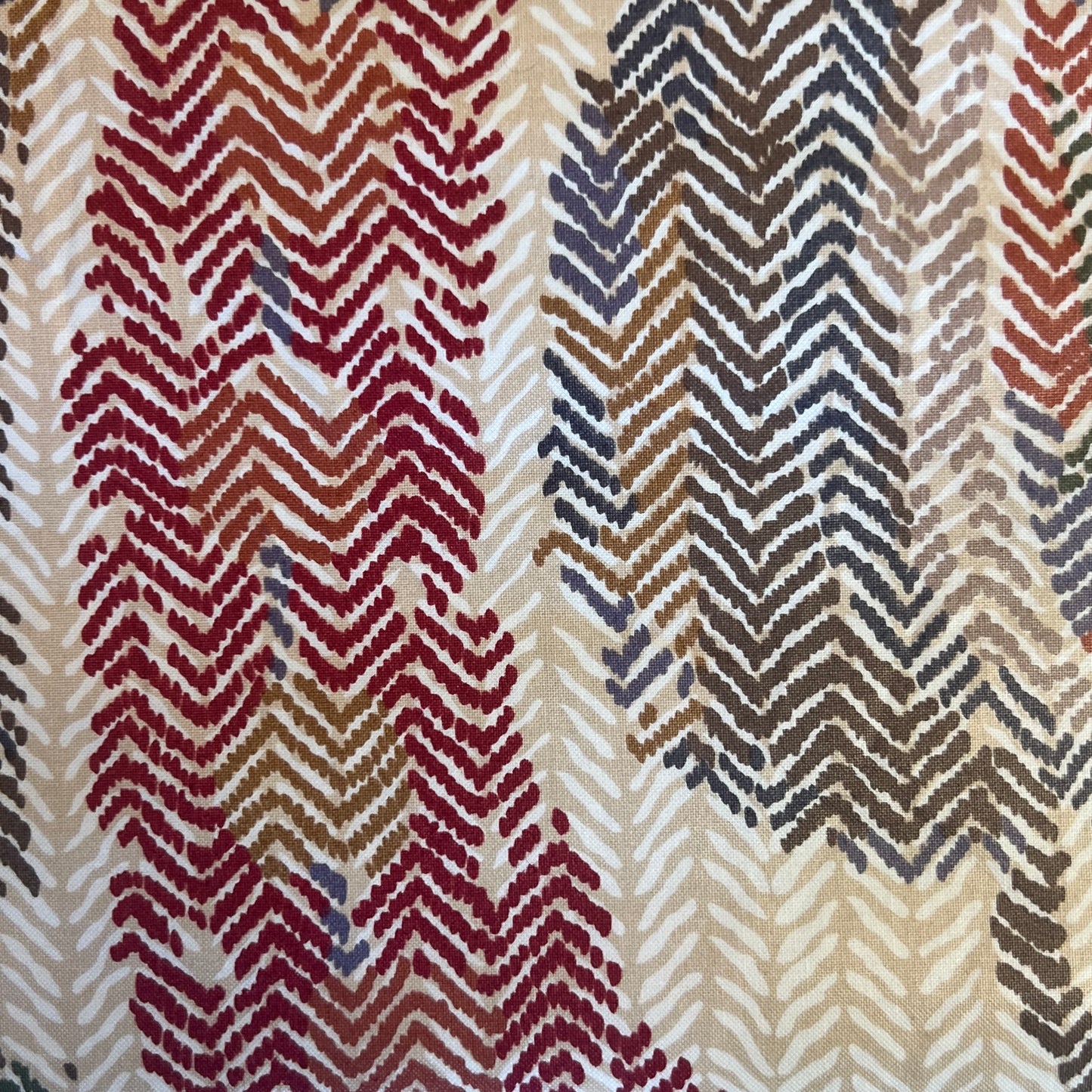Multi-colored Geometric Waxed Cotton Home Decor: 2.75 yds