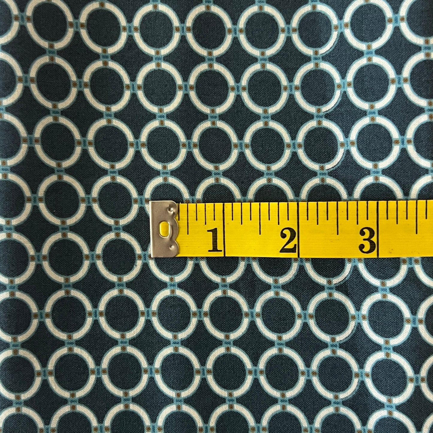 Blue & White Circles Cotton: 1 yd