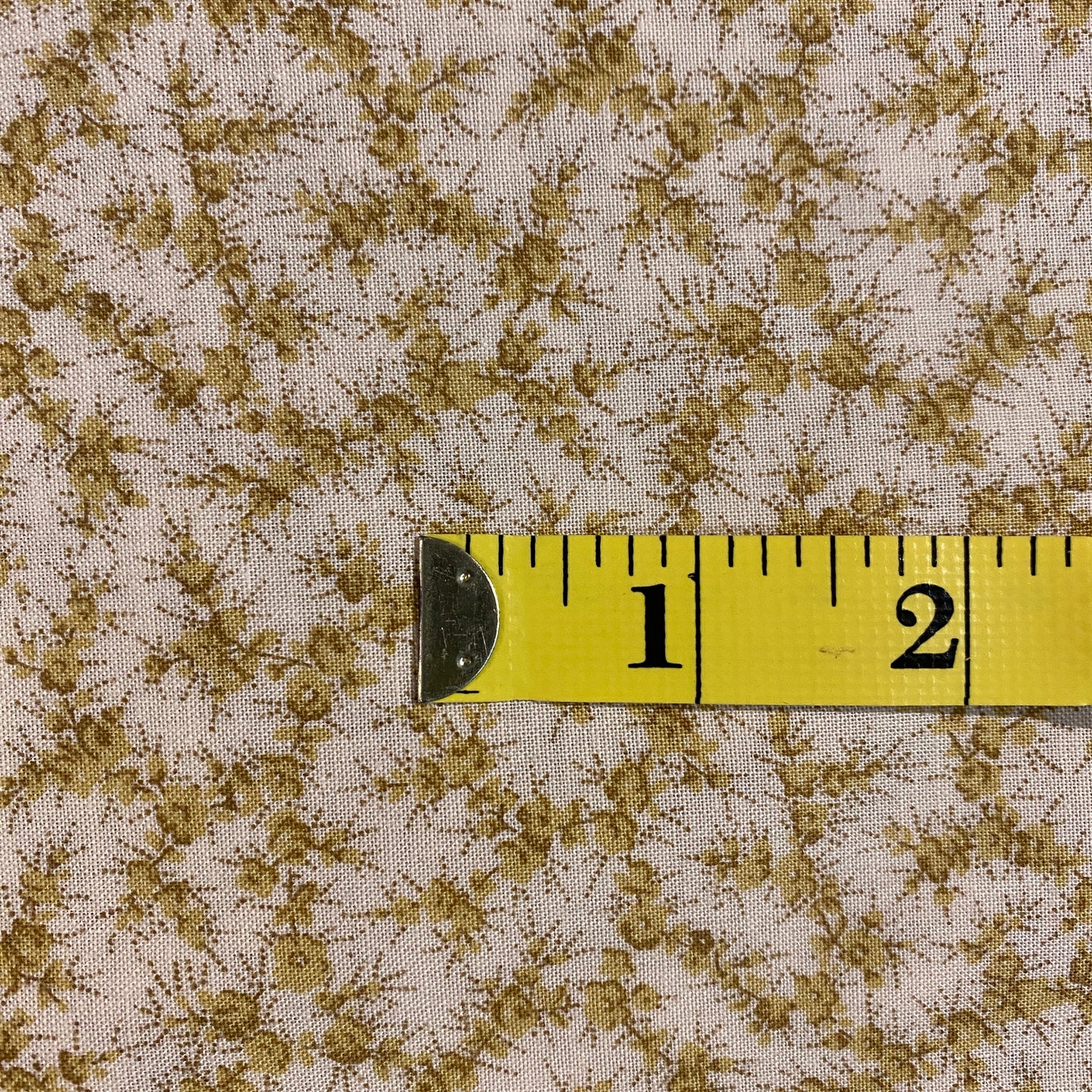 Gold Floral Cotton: 3 yds
