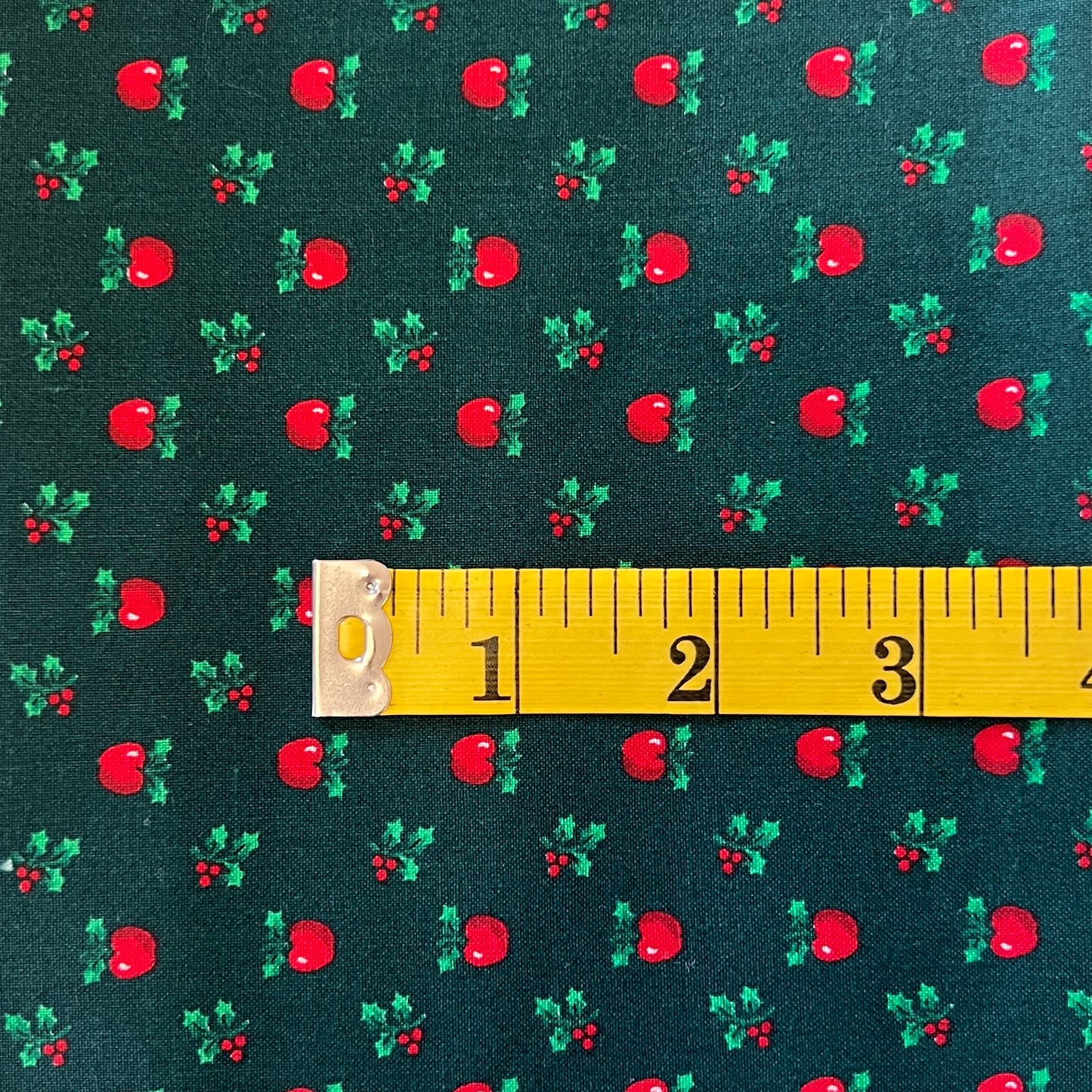 Holly Berries & Apples Cotton: 1.5 yds