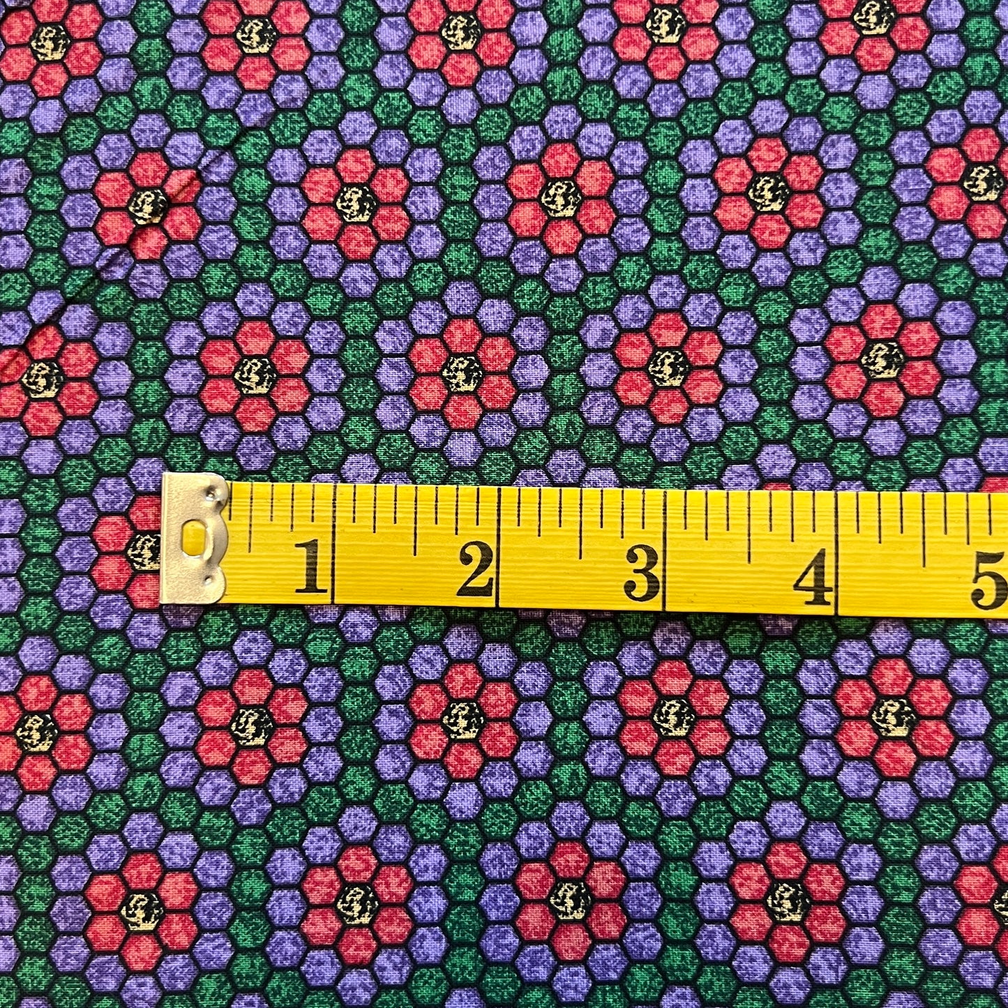 Floral Hexagons Cotton: 2 yds