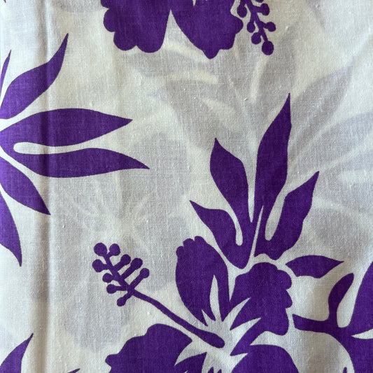 Purple Tropical Floral Cotton: 4.5 yds