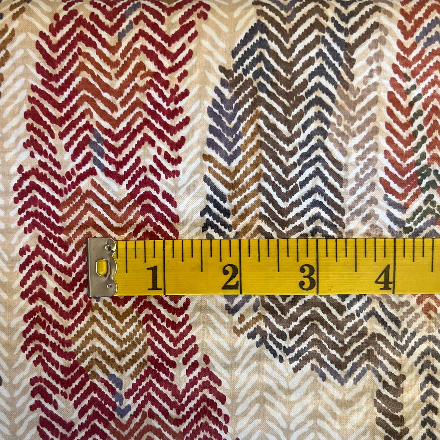Multi-colored Geometric Waxed Cotton Home Decor: 2 yds