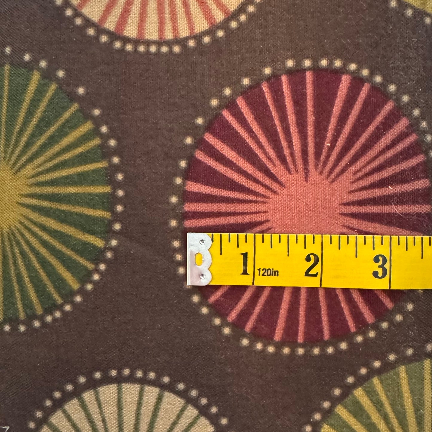 Brown Radial Circles Outdoor Home Decor: 5.25 yds