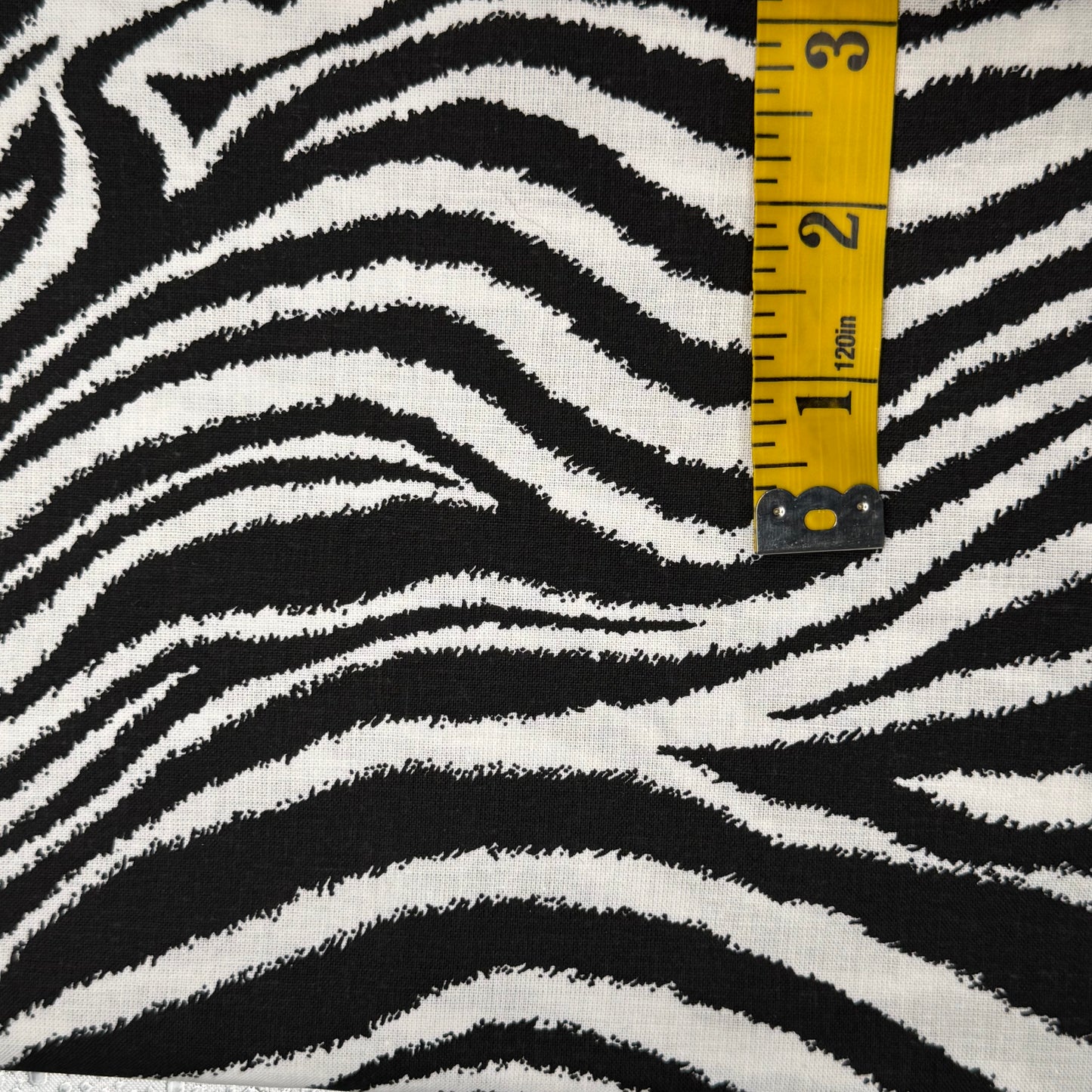 Zebra Stripe Cotton Blend: 2 yds
