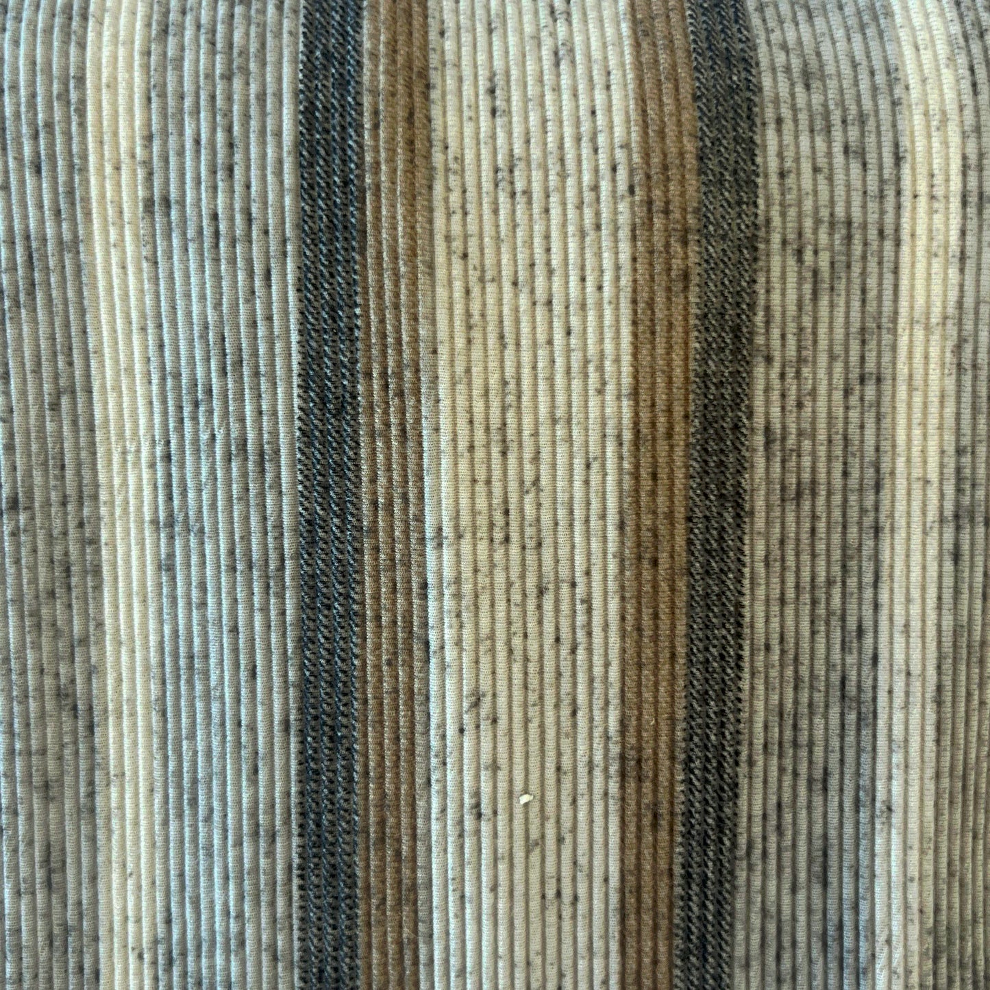 Grey Striped Stretch Ribbed Knit: 2.5 yds