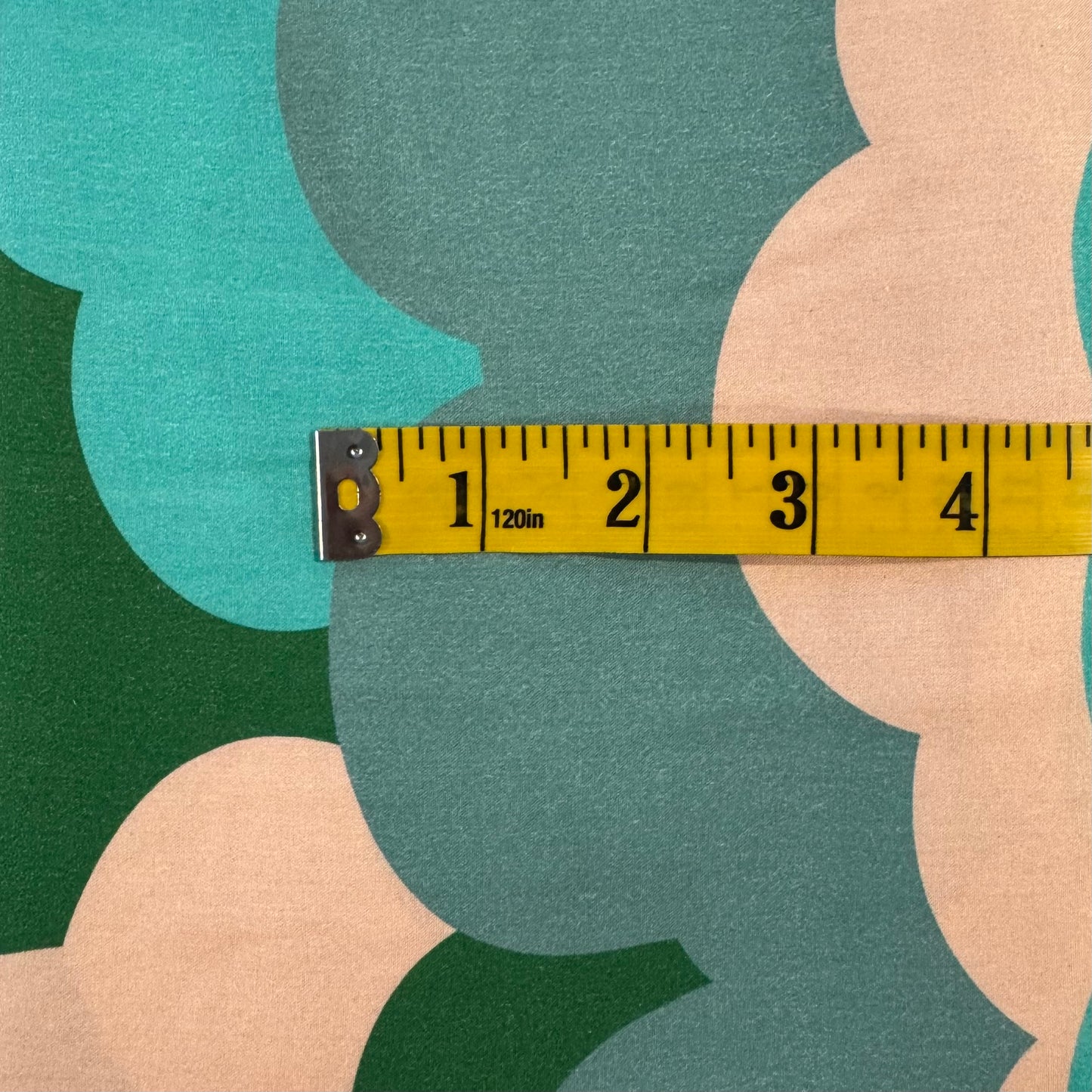 Green & Pink Clouds Rayon: 3 yds