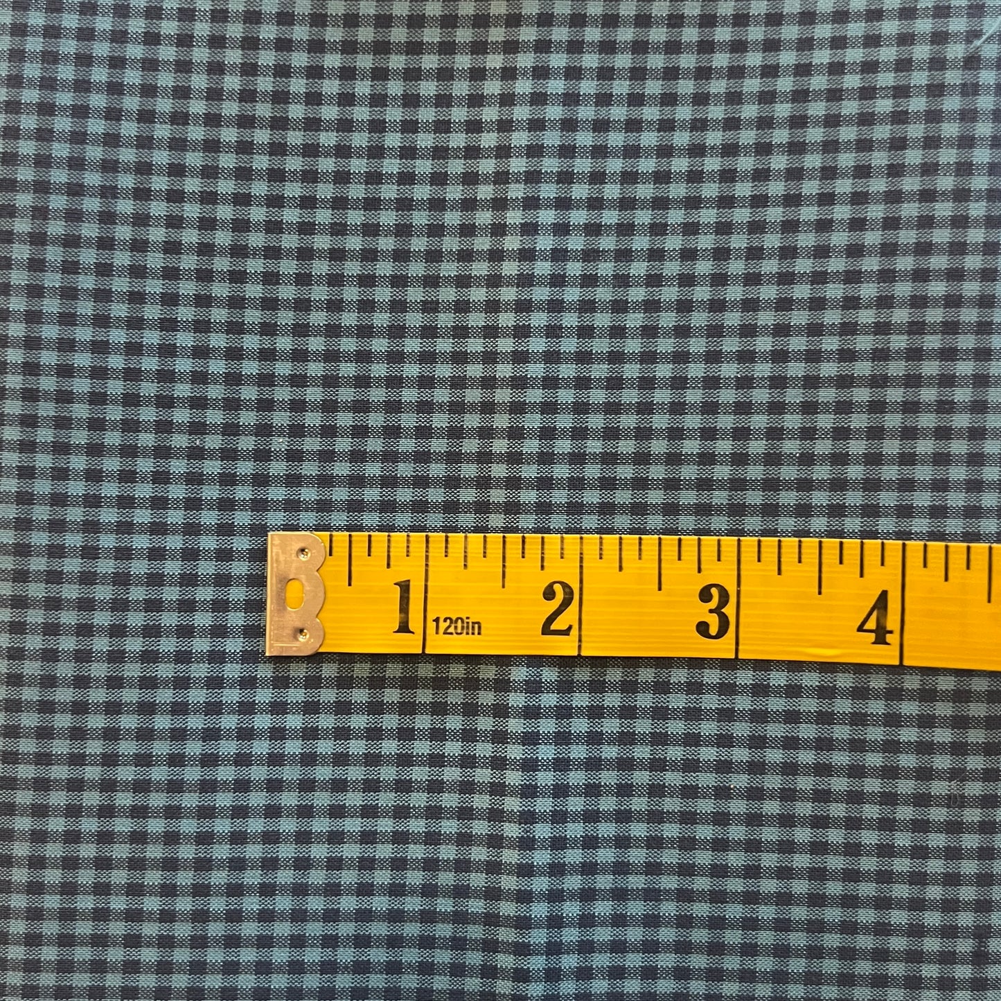 Blue Plaid Cotton Shirting: 3 yds
