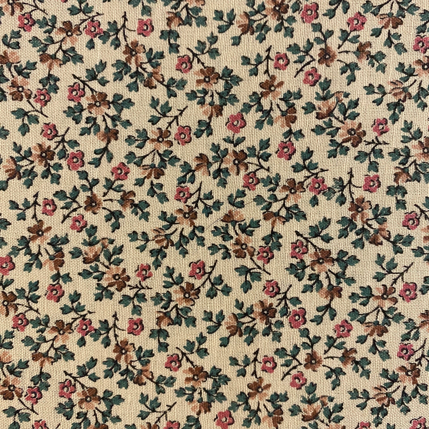 Mauve Micro Floral Cotton: 2 yds