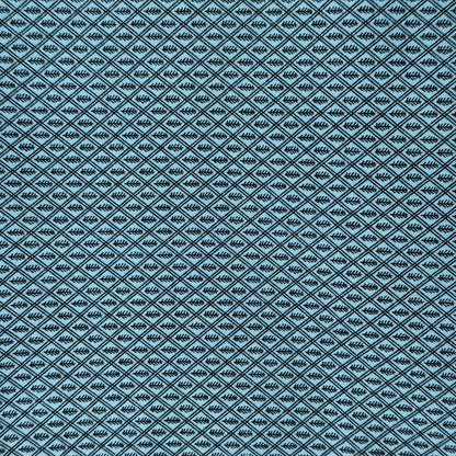 Black Diamond Print on Teal Cotton: 1 yd