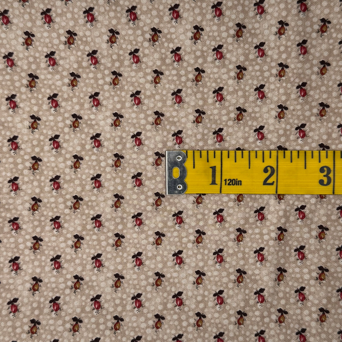 Cream With Mini Pears Cotton: 1 yd