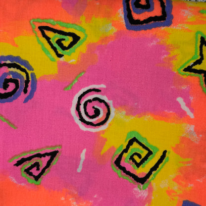 Funky Neon Print Cotton Blend: 1.5 yds