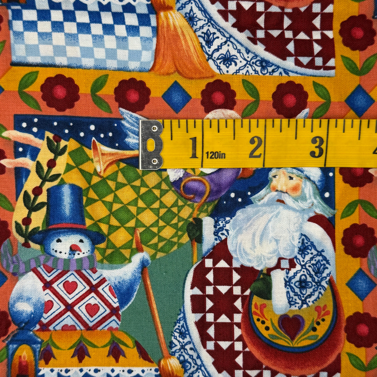 Quilted Winter Scene Cotton: 1 yd