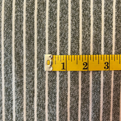 Green With White Stripe Stretch Knit: 2 yds