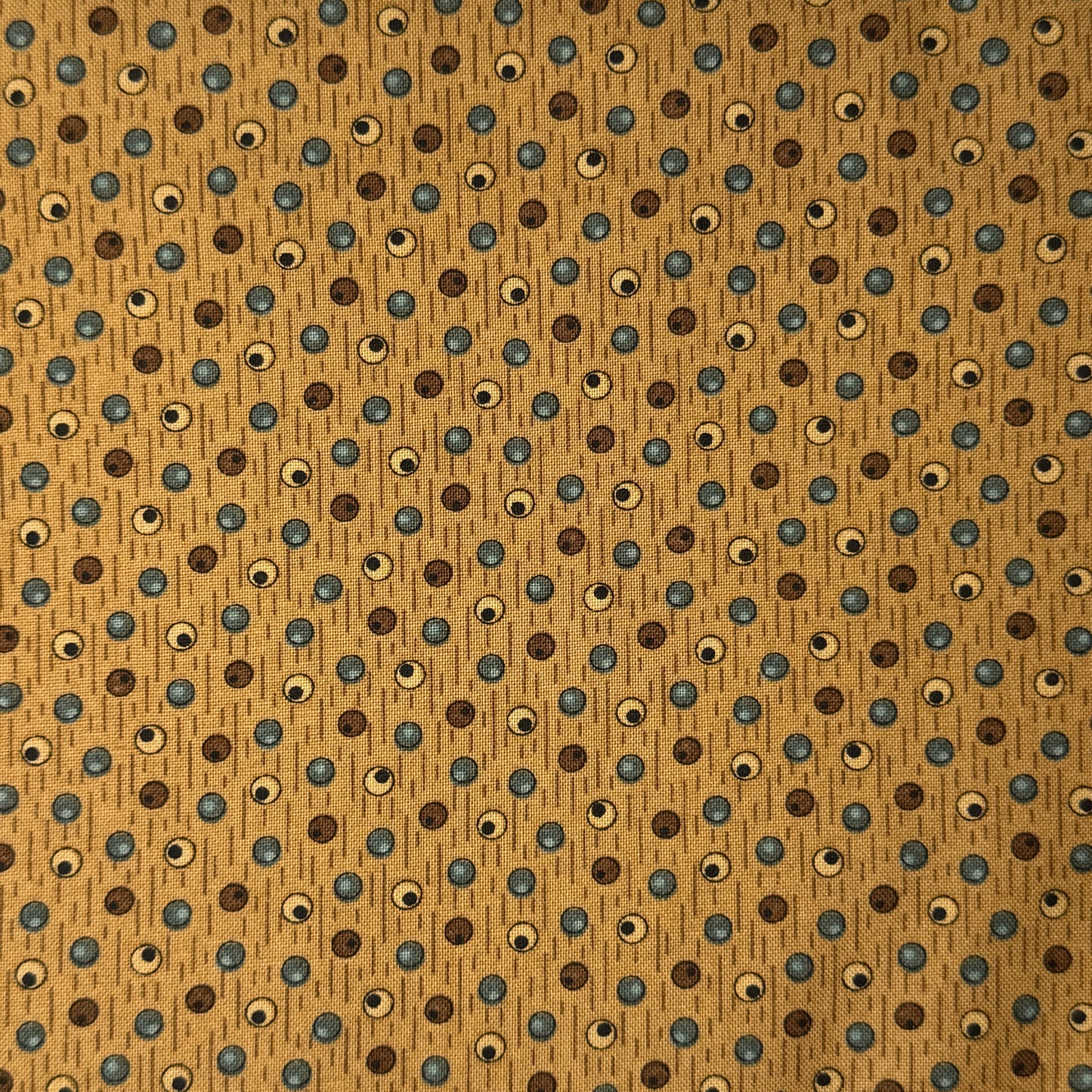 Blue, Brown & Cream Beads Cotton: 3 yds