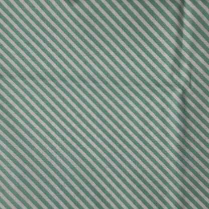 Mint Diagonal Stripes Cotton: 1 yd