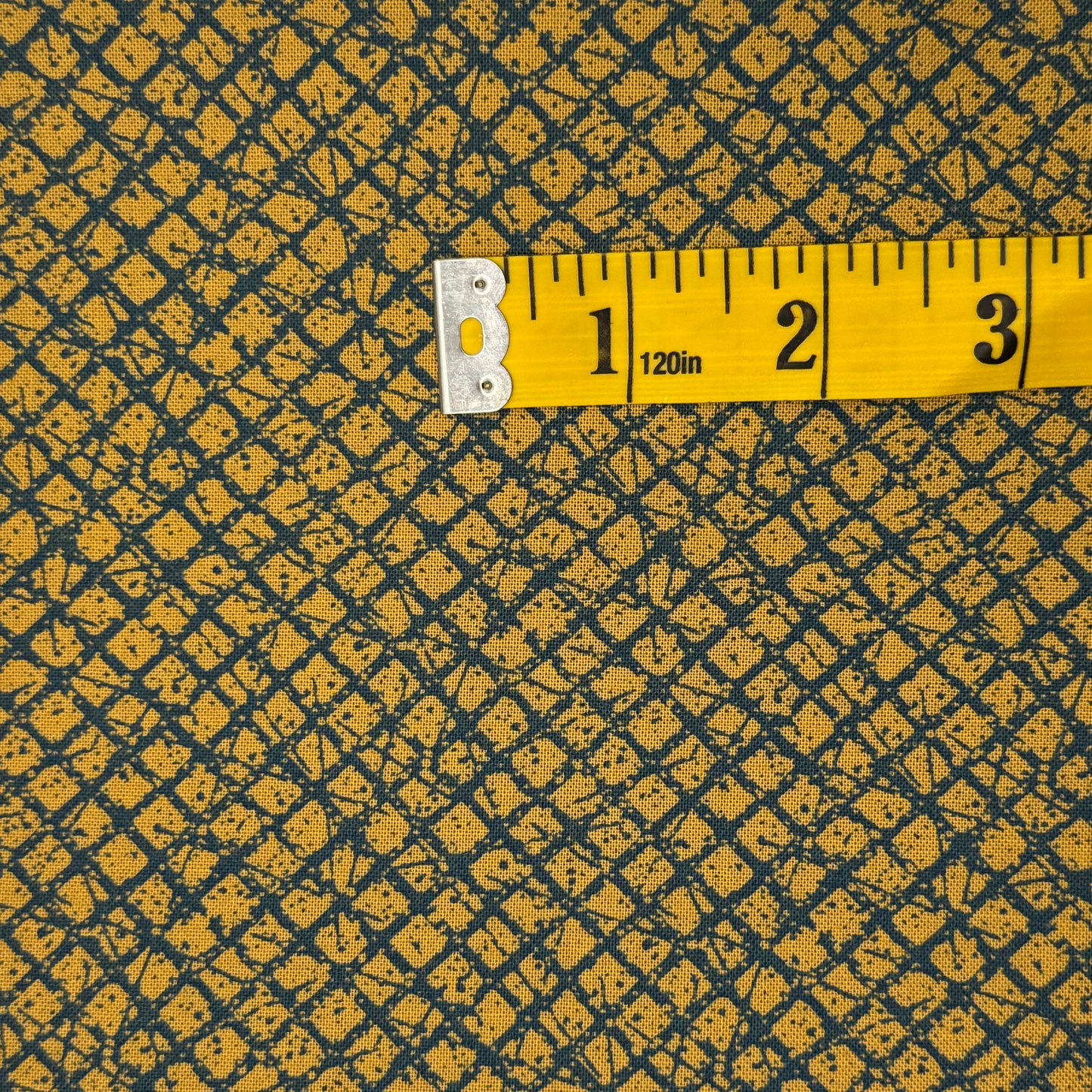 Green & Gold Diamonds Cotton: 2 yds