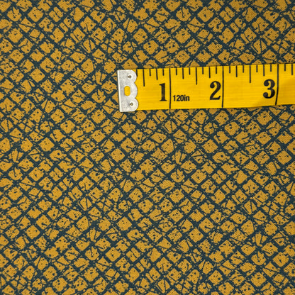 Green & Gold Diamonds Cotton: 2 yds