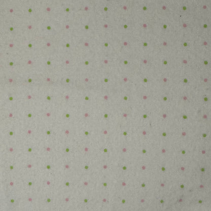 Green & Pink Micro Dots Flannel: 1.5 yds