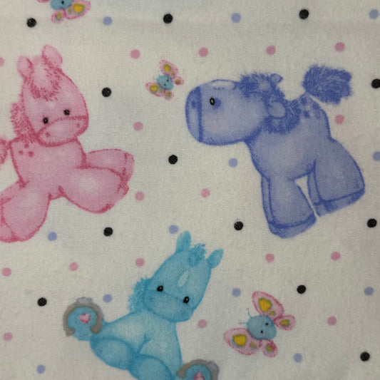 Toy Pony Flannel: 1 yd