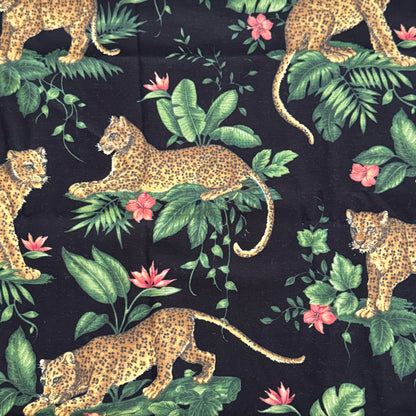 Tropical Cheetah Cotton Canvas Blend: 1 yd