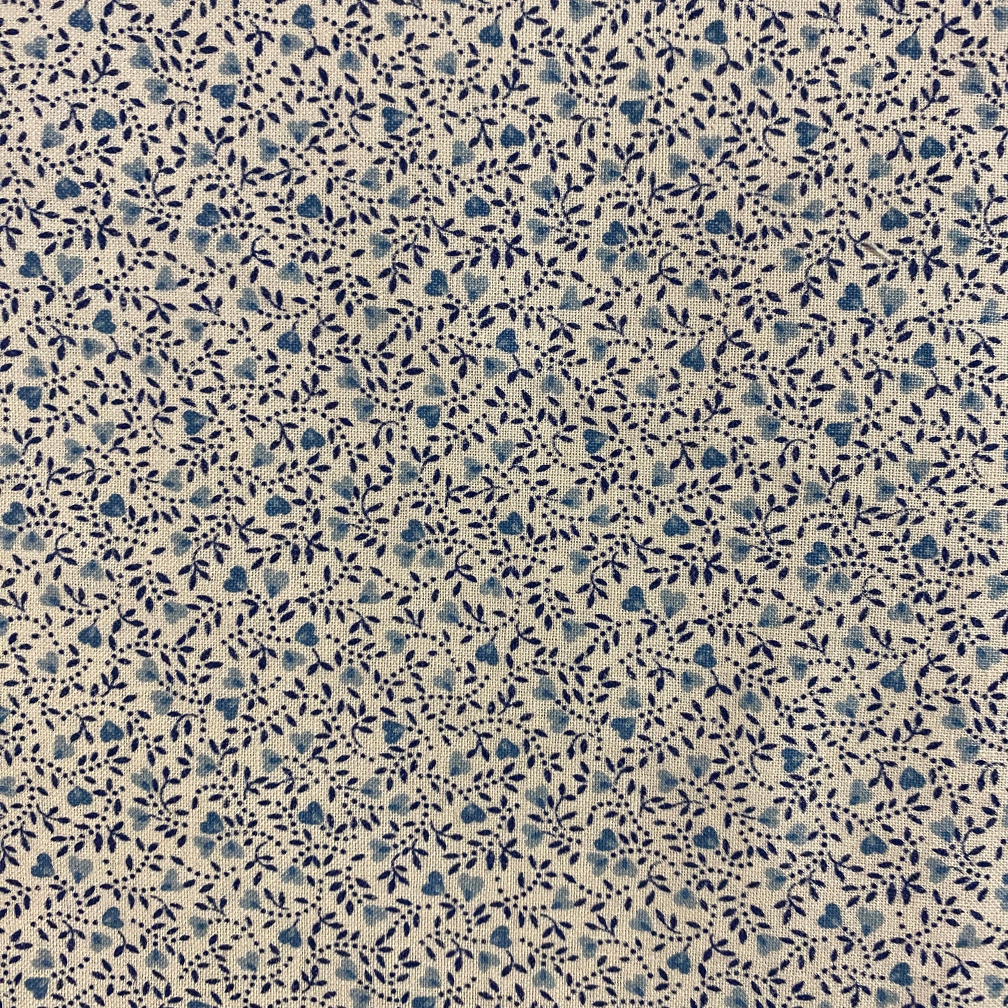 Blue Micro Floral Cotton: 1.75 yds