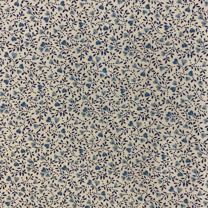 Blue Micro Floral Cotton: 1.75 yds