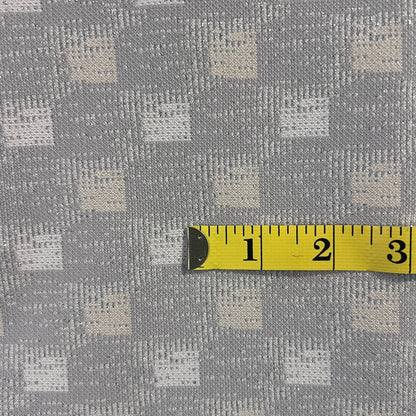 Gray, White & Cream Metallic Retro Knit: 2 yds