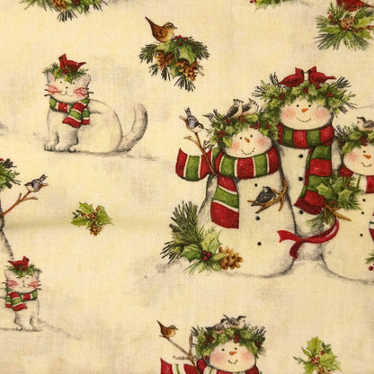 Snowmen Families Cotton: 2 yds