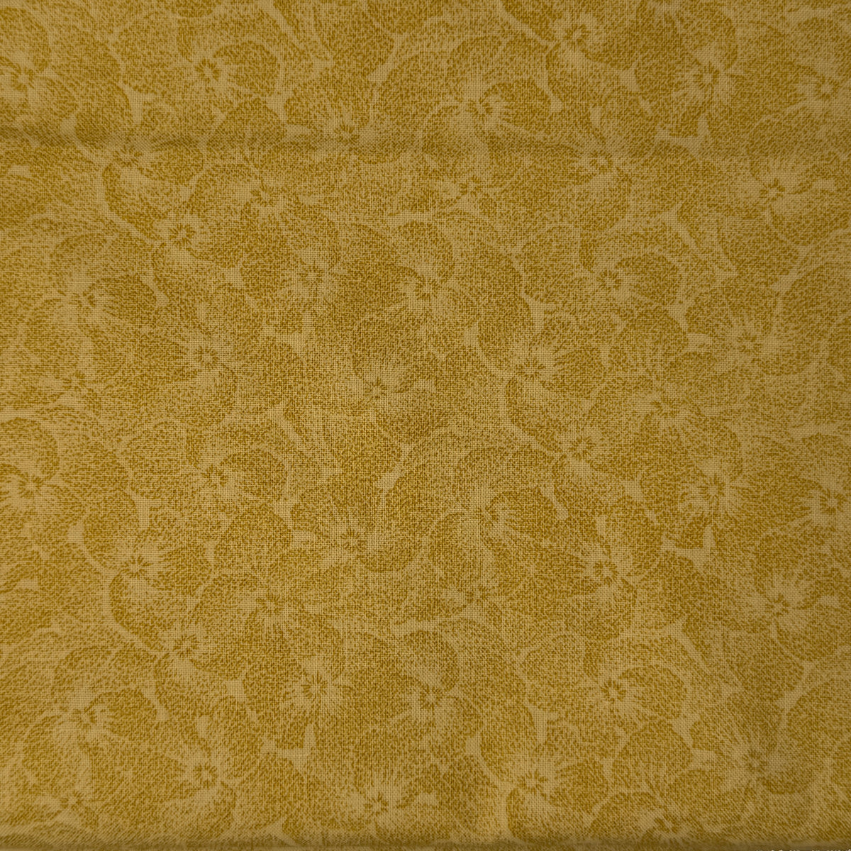 Mustard Subtle Floral Cotton: 2 yds