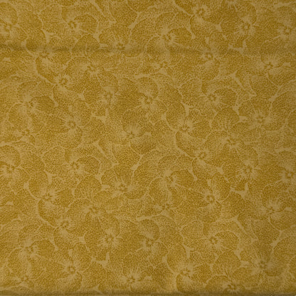 Mustard Subtle Floral Cotton: 2 yds