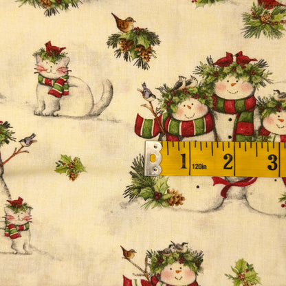 Snowmen Families Cotton: 2 yds