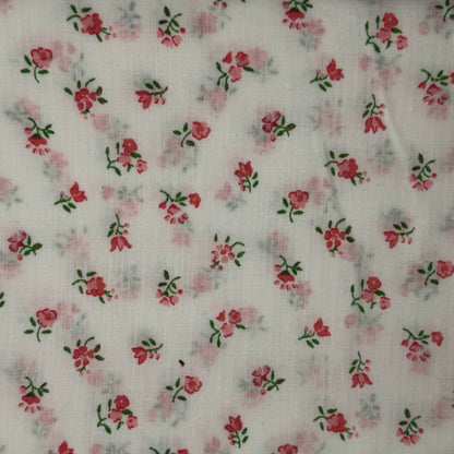 Vintage Light Pink Floral Cotton Blend: 3 yds