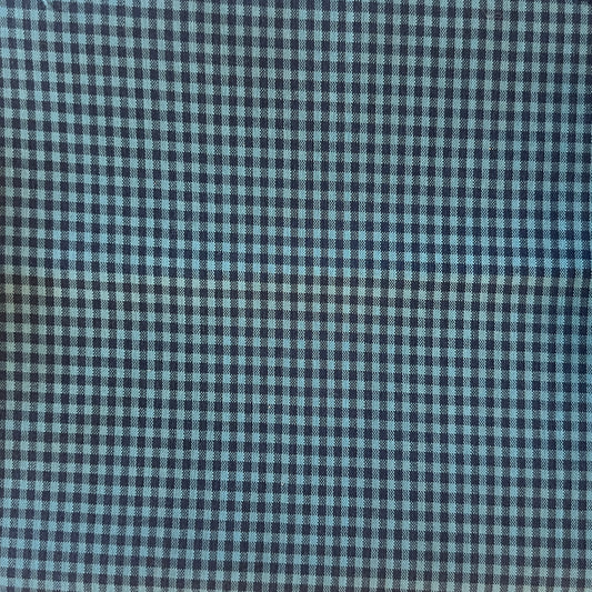 Blue Plaid Cotton Shirting: 3 yds