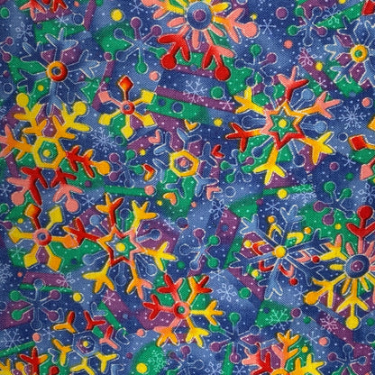 Rainbow Snowflakes Cotton: 2 yds