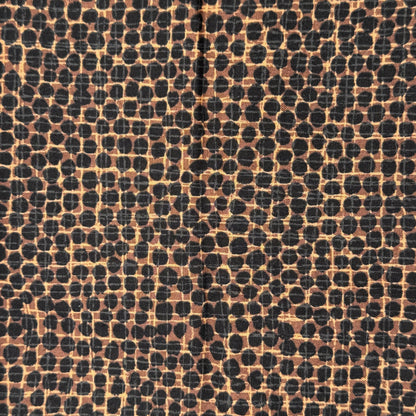 Brown With Black Dots Cotton: 1 yd