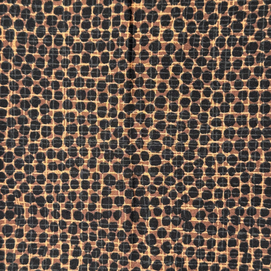 Brown With Black Dots Cotton: 1 yd