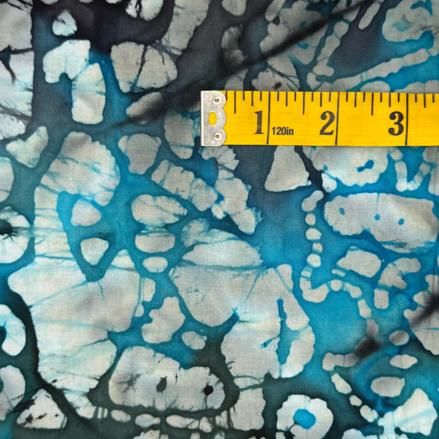 Tonal Blue Abstract Batik Cotton: 1.75 yds