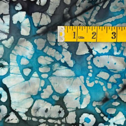Tonal Blue Abstract Batik Cotton: 1.75 yds