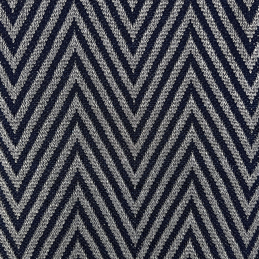 Navy & Silver Metallic Knit: 1.5 yds